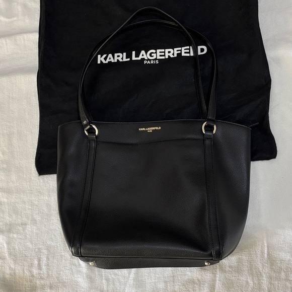 Karl Lagerfeld Handbags - Karl Lagerfeld Sleek Black Tote Bag